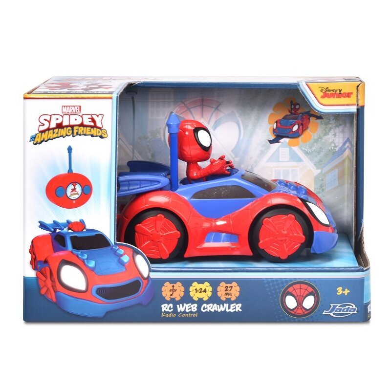 Nuotoliniu būdu valdomas automobilis Simba, Spidey Web Crawler, 21x34x18,5 cm., 2 dalys kaina ir informacija | Žaislai berniukams | pigu.lt