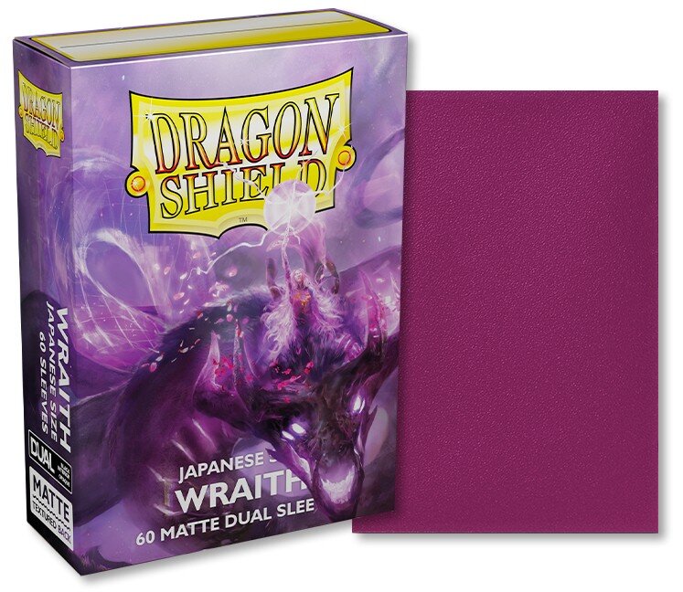 Dragon Shield japoniško dydžio dvigubos matinės įmautės - Wraith, 60 vnt цена и информация | Stalo žaidimai, galvosūkiai | pigu.lt