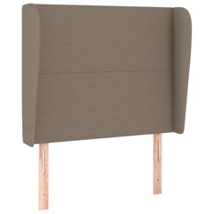 vidaXL Galvūgalis su auselėmis, taupe, 103x23x118/128cm, audinys kaina ir informacija | Lovos | pigu.lt