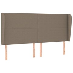 vidaXL Galvūgalis su auselėmis, taupe, 163x23x118/128cm, audinys kaina ir informacija | Lovos | pigu.lt