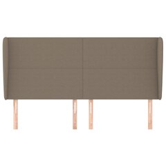 vidaXL Galvūgalis su auselėmis, taupe, 163x23x118/128cm, audinys kaina ir informacija | Lovos | pigu.lt