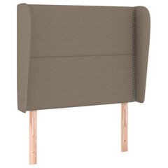 vidaXL Galvūgalis su auselėmis, taupe, 93x23x118/128cm, audinys kaina ir informacija | Lovos | pigu.lt