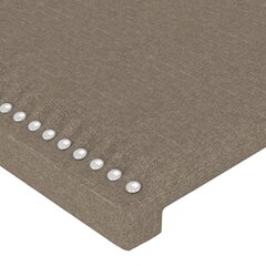 vidaXL Galvūgalis su auselėmis, taupe, 147x23x118/128cm, audinys kaina ir informacija | Lovos | pigu.lt