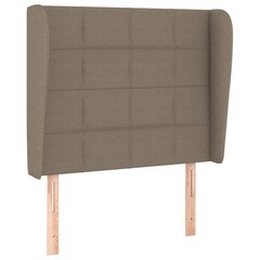 vidaXL Galvūgalis su auselėmis, taupe, 93x23x118/128cm, audinys kaina ir informacija | Lovos | pigu.lt