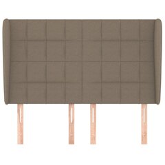 vidaXL Galvūgalis su auselėmis, taupe, 147x23x118/128cm, audinys kaina ir informacija | Lovos | pigu.lt