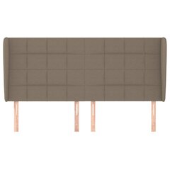 vidaXL Galvūgalis su auselėmis, taupe, 203x23x118/128cm, audinys kaina ir informacija | Lovos | pigu.lt