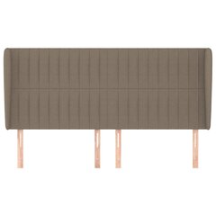 vidaXL Galvūgalis su auselėmis, taupe, 163x23x118/128cm, audinys kaina ir informacija | Lovos | pigu.lt