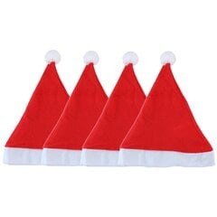 Kalėdų senelio kepurių rinkinys, 4 vnt kaina ir informacija | Kalėdinės dekoracijos | pigu.lt