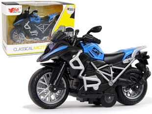 Žaislinis motociklas, 1:14, mėlynas kaina ir informacija | Žaislai berniukams | pigu.lt