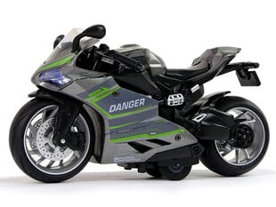 Žaislinis motociklas, 1:12, pilkas kaina ir informacija | Žaislai berniukams | pigu.lt