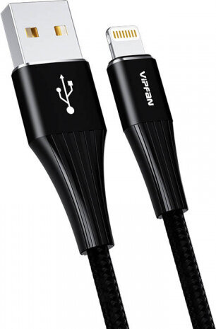 Vipfan A01 USB į Lightning kabelį 3A, 1.2m kaina ir informacija | Kabeliai ir laidai | pigu.lt