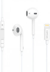 Wired in-ear headphones Vipfan M09 (white) цена и информация | Наушники | pigu.lt