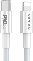 USB-C do Lightning Cable Vipfan P01, 3A, PD, 2m (white) цена и информация | Кабели и провода | pigu.lt