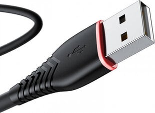 USB to Lightning cable Vipfan Anti-Break X01, 3A, 1m (black) цена и информация | Кабели и провода | pigu.lt