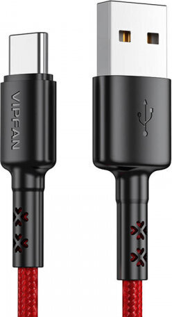 Vipfan X02 USB į USB-C , 3A, 1.2m kaina ir informacija | Kabeliai ir laidai | pigu.lt