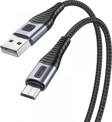 USB to Micro USB cable Vipfan X10, 3A, 1.2m, braided (black) цена и информация | Кабели и провода | pigu.lt