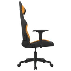Pasukama žaidimų kėdė, juoda ir tamsiai geltona, audinys kaina ir informacija | Biuro kėdės | pigu.lt