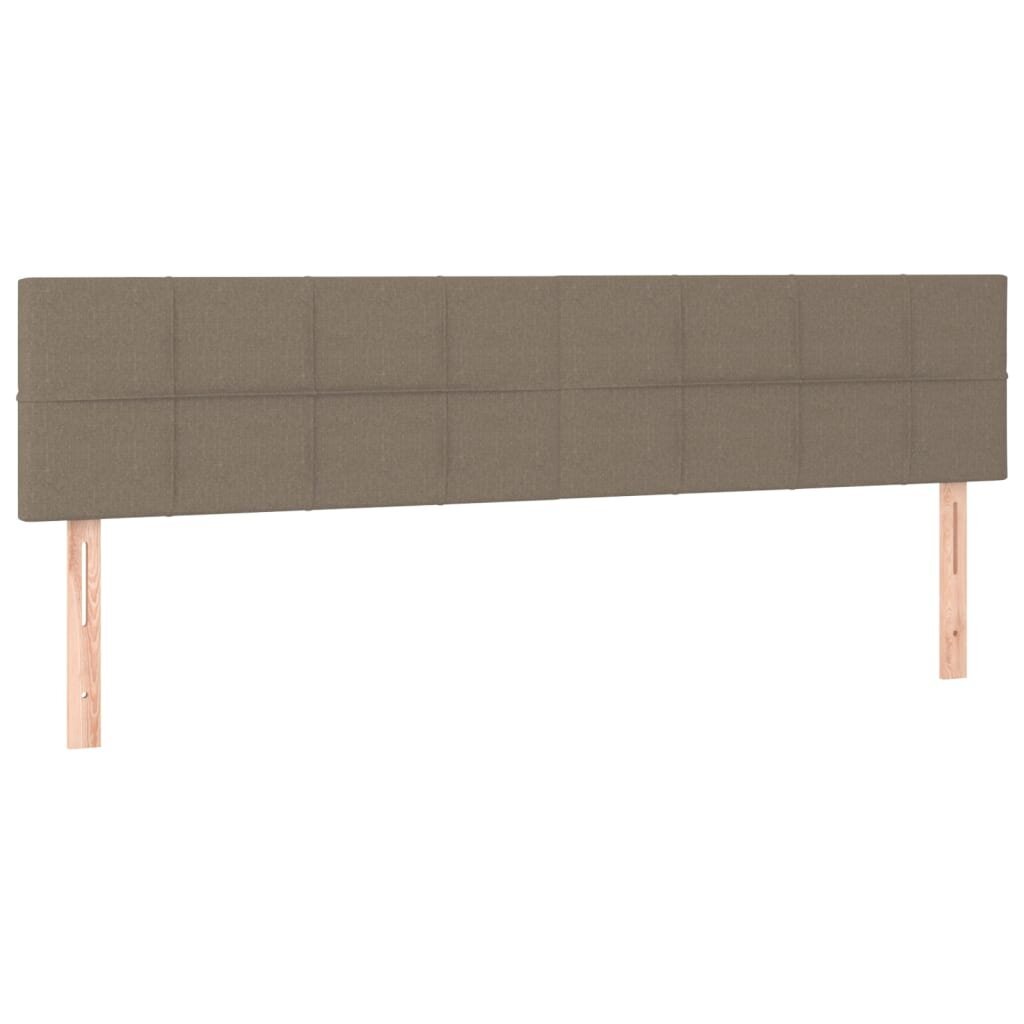 Galvūgaliai, Audinys, 2vnt., 100x5x78/88cm, taupe spalva kaina ir informacija | Lovos | pigu.lt