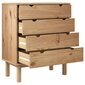 Spintelė su stalčiais, Pušies medienos masyvas, 76,5x39,5x90cm kaina ir informacija | Svetainės spintelės | pigu.lt
