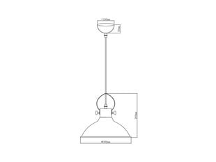 Pakabinamas šviestuvas MEES, 30 cm, black 2363 цена и информация | Подвесной светильник | pigu.lt