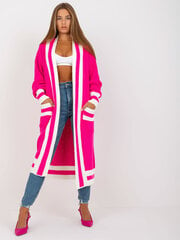 розовый кардиган оверсайз с карманами rue paris цена и информация | Женские кофты | pigu.lt