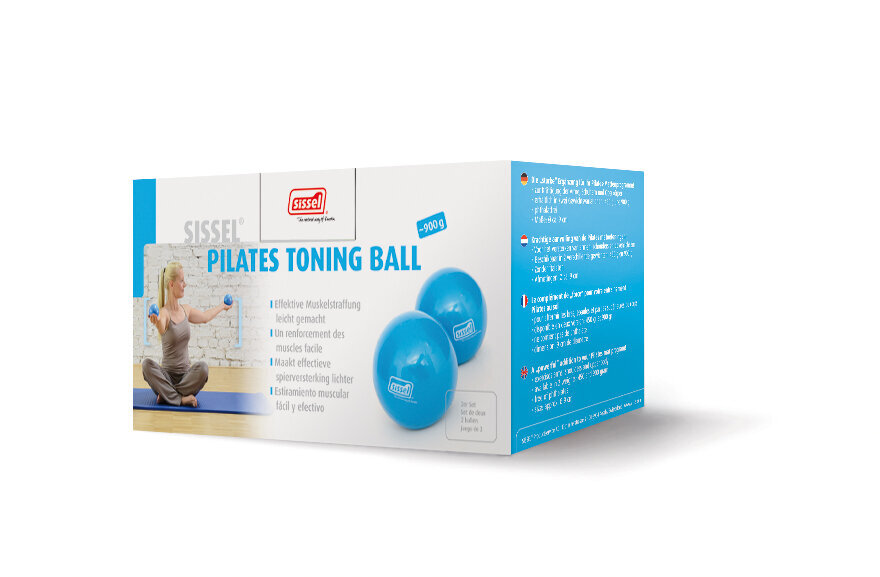 SISSEL® Pilates svoriniai kamuoliukai, mėlyni, 900 g, 2 vnt kaina ir informacija | Svoriniai kamuoliai | pigu.lt
