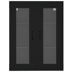 Pakabinama sieninė spintelė, 69,5x34x90cm, juoda цена и информация | Шкафчики в гостиную | pigu.lt