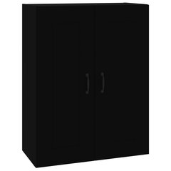 Pakabinama sieninė spintelė, 69,5x32,5x90cm, juoda цена и информация | Шкафчики в гостиную | pigu.lt