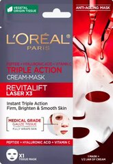 Листовая маска для лица L'oreal Paris Revitalift Laserx3 28 г цена и информация | Маски для лица, патчи для глаз | pigu.lt