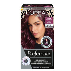 Стойкая краска для волос L'Oreal Paris Preference Vivid Colors, Dark Purple C29 цена и информация | Краска для волос | pigu.lt