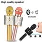 WS-858 belaidis karaoke mikrofonas- Bluetooth rankinis garsiakalbis, auksinis kaina ir informacija | Mikrofonai | pigu.lt