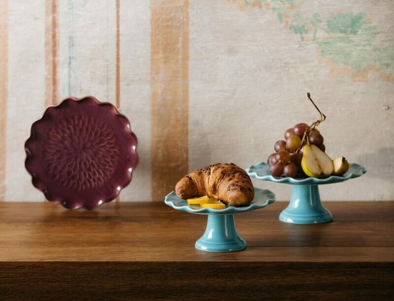 Leone keramikinis stovelis desertams, Ø21,5x9cm kaina ir informacija | Indai, lėkštės, pietų servizai | pigu.lt