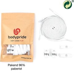 Bodypride plokšti elastingi raišteliai, balti, 120 cm kaina ir informacija | Drabužių ir avalynės priežiūros priemonės | pigu.lt