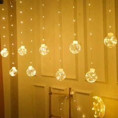 LED šviesos užuolaida "Balls" šiltai balta 3M kaina ir informacija | Girliandos | pigu.lt