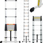 Vorel kopečios aliuminės teleskopinės 13 laiptelių, 3.8m цена и информация | Buitinės kopėčios, rampos | pigu.lt