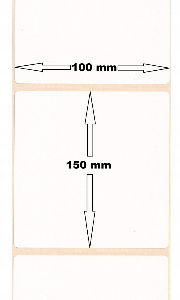 Kurjerių etiketės 100X150 1 dėžutė / 20 RITINIŲ iš 300 etikečių 6000 etikečių цена и информация | Kanceliarinės prekės | pigu.lt