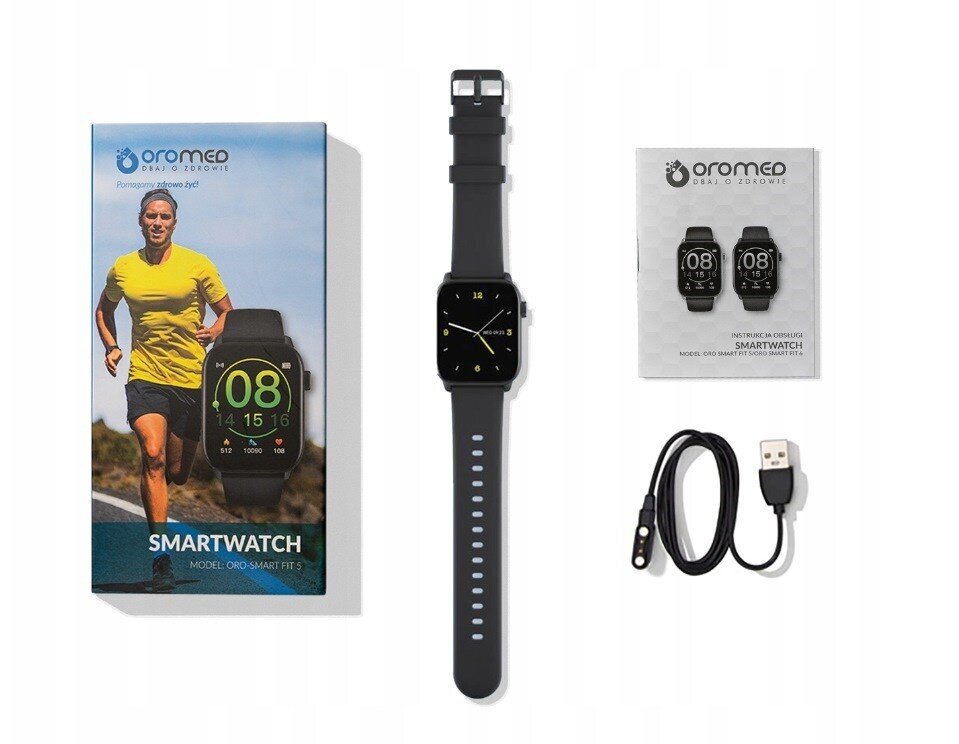 Oromed Oro-Smart Fit 5 Black kaina ir informacija | Išmanieji laikrodžiai (smartwatch) | pigu.lt