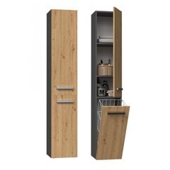 Шкаф для ванной комнаты NEL IV, коричневый цвет цена и информация | Шкафчики для ванной | pigu.lt