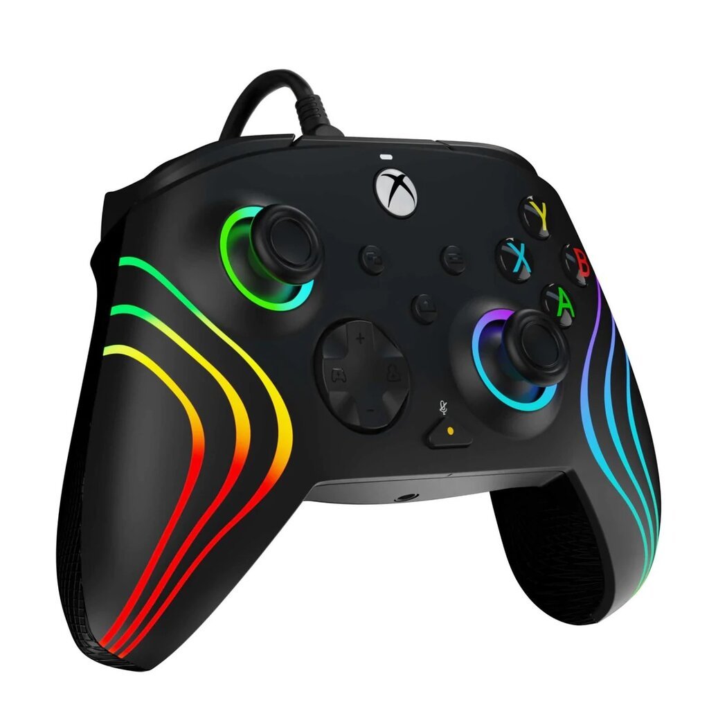 PDP, Xbox Series X|S & PC, Black Afterglow Wave Wired Controller - Gamepad цена и информация | Žaidimų pultai  | pigu.lt