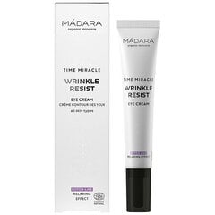 Paakių kremas Madara Time Miracle Wrinkle Resist Eye Cream, 20 ml цена и информация | Сыворотки, кремы для век | pigu.lt