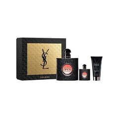 Подарочный набор для женщин Yves Saint Laurent Black Opium: духи EDP 50 мл + EDP 7,5 мл + лосьон для тела 50 мл цена и информация | Женские духи | pigu.lt