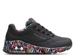 UNO LOVING LOVE SKECHERS  for Women's Black 155506BBK 155506BBK цена и информация | Спортивная обувь, кроссовки для женщин | pigu.lt