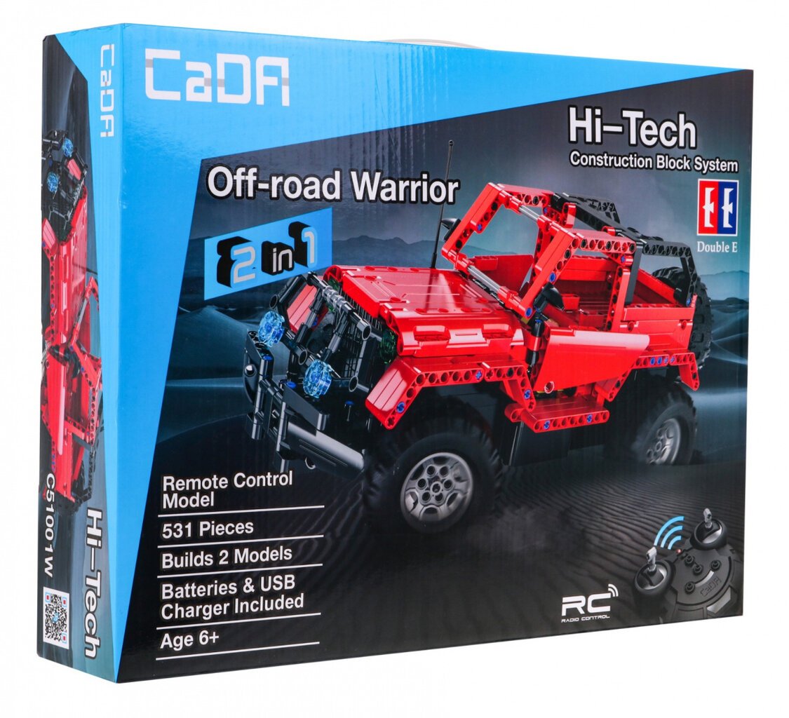 Nuotoliniu būdu valdomas konstruktorius CaDA Jeep, 531 detalių kaina ir informacija | Žaislai berniukams | pigu.lt
