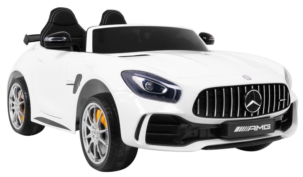 Dvivietis elektromobilis Mercedes-Benz GT R 4x4, baltas lakuotas kaina ir informacija | Elektromobiliai vaikams | pigu.lt