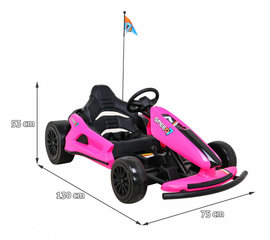 Vienvietis vaikiškas elektrinis kartingas - Speed 7 Drift King, rožinis kaina ir informacija | Elektromobiliai vaikams | pigu.lt