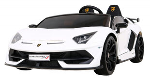 Dvivietis elektromobilis Lamborghini SVJ DRIFT, baltas kaina ir informacija | Elektromobiliai vaikams | pigu.lt