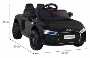 Vienvietis elektromobilis Audi R8, juodas kaina ir informacija | Elektromobiliai vaikams | pigu.lt