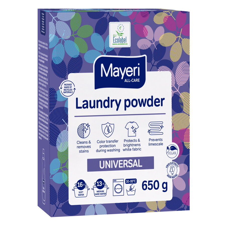 Mayeri All-Care Universal skalbimo milteliai 650g kaina ir informacija | Skalbimo priemonės | pigu.lt