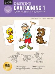 Drawing: Cartooning 1: Learn the basics of cartooning Revised Edition kaina ir informacija | Knygos apie meną | pigu.lt