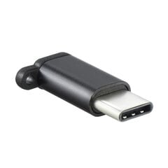 Переходник для зарядного устройства Micro USB на USB Type C [PA30] черный цена и информация | Зарядные устройства для телефонов | pigu.lt
